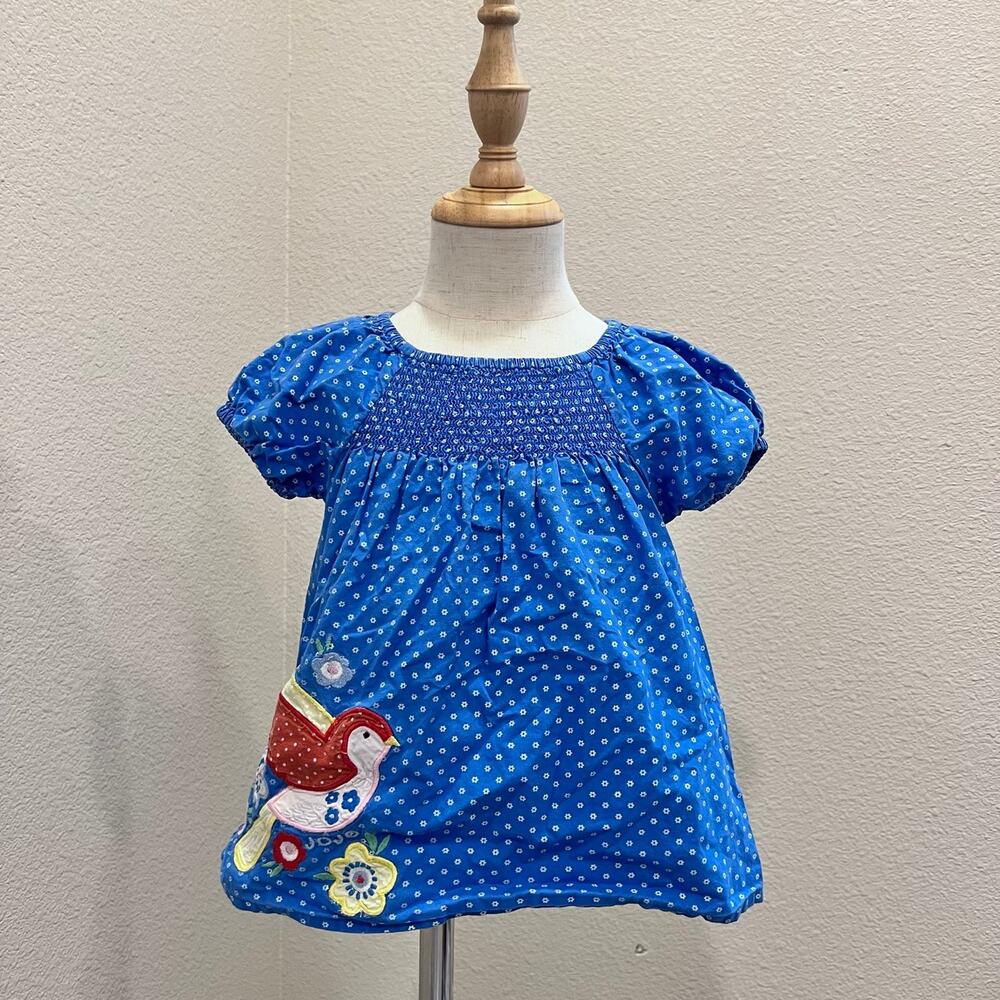 Jojo Maman Bebe Smocked Bird Top - 3/4Y
